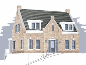 Dijkwoning schetsen