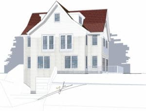 Dijkwoning schetsen